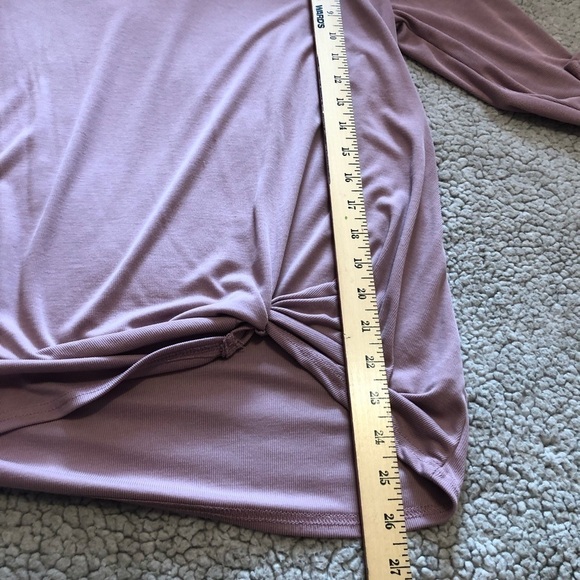 Nouvida Pink Ribbed Top  w Bottom knot Size M - Picture 7 of 8